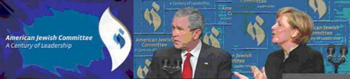George W. Busch - Angela Merkel - 4. Mai 2006, Washington (DC): Bei der 100-Jahre-Gala des Amerikanisch-J�dischen Komitees