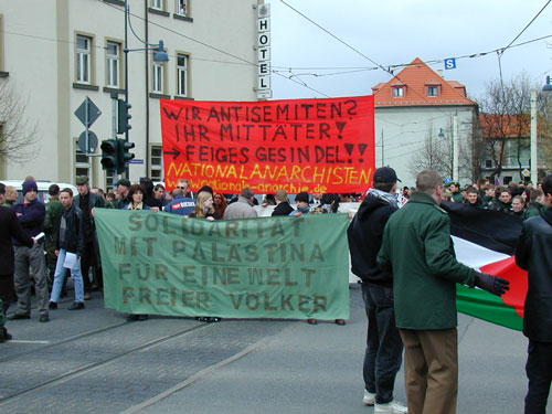 Pal�stina-Solidarit�tsdemo am 14. April 2001 in  Jena
